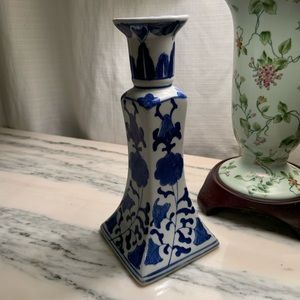 COPY - Blue and White Candle Stick Holder